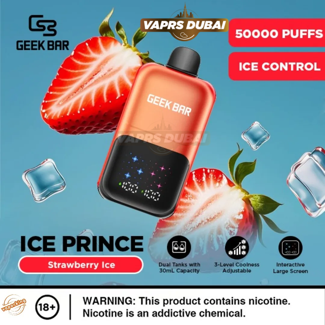 Buy Geek Bar Ice Prince 50000 Puffs Disposable Vape in UAE | Dubai Delivery