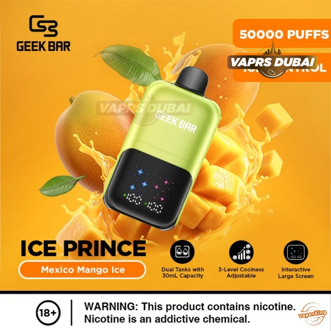 Buy Geek Bar Ice Prince 50000 Puffs Disposable Vape in UAE | Dubai Delivery