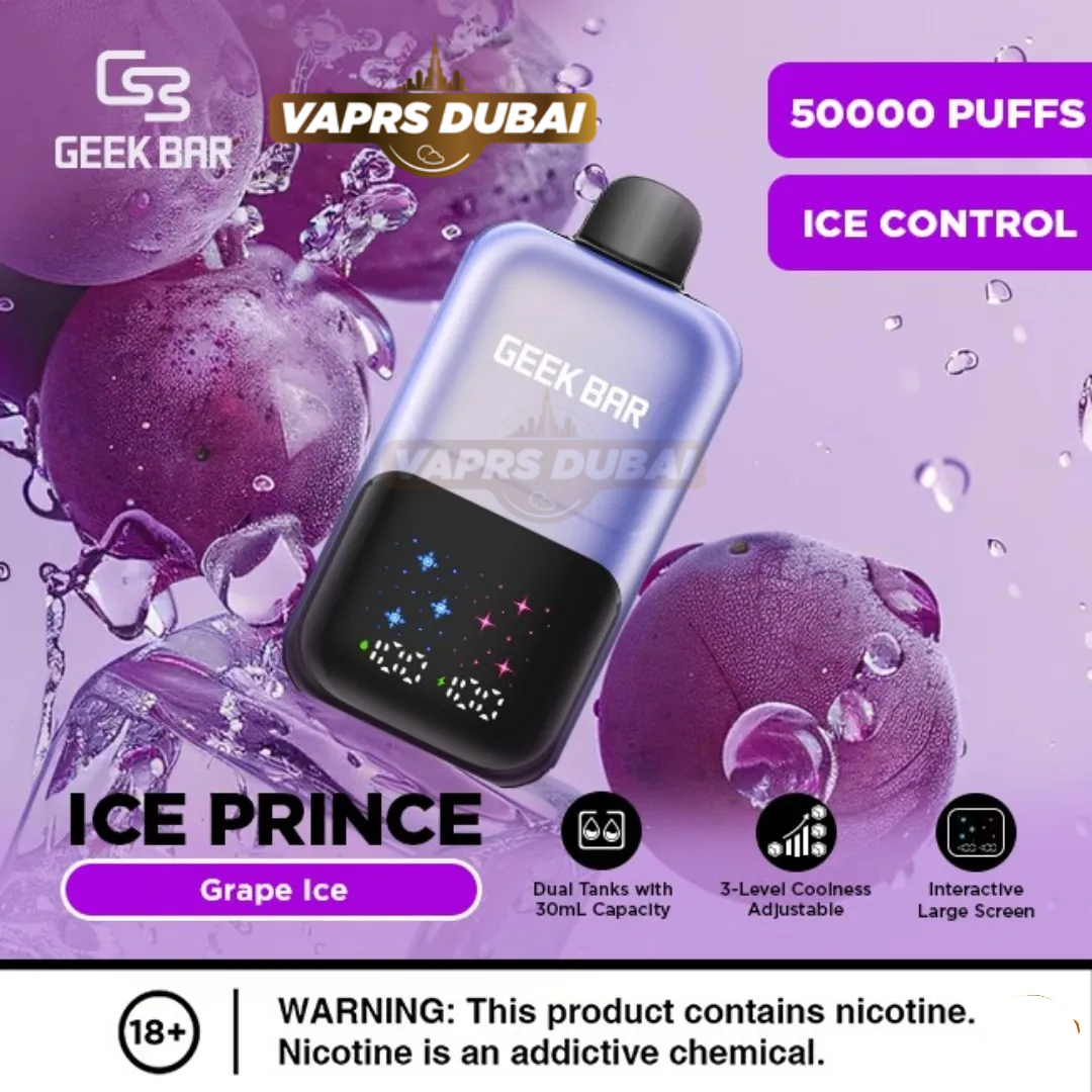Buy Geek Bar Ice Prince 50000 Puffs Disposable Vape in UAE | Dubai Delivery