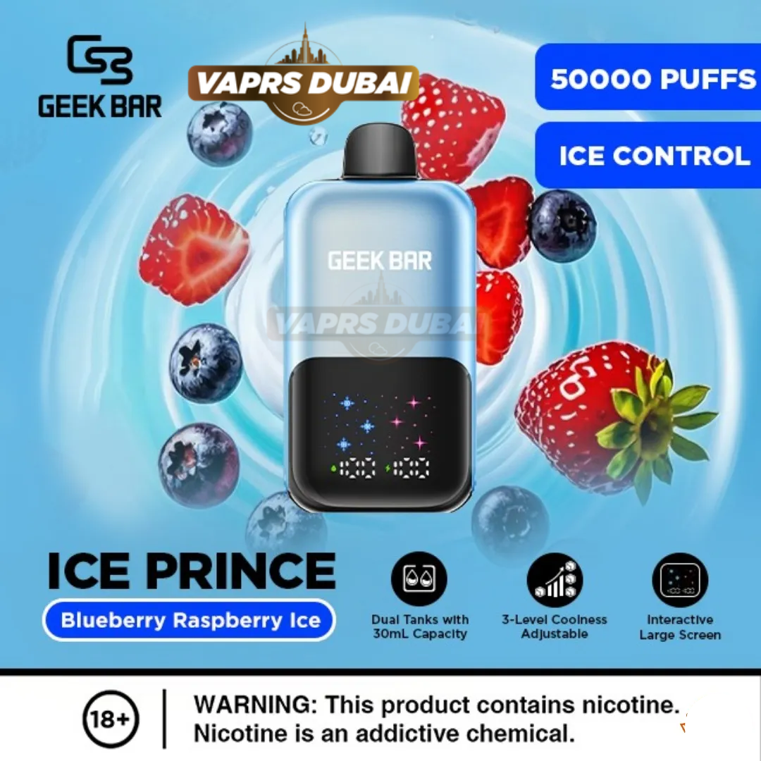 Buy Geek Bar Ice Prince 50000 Puffs Disposable Vape in UAE | Dubai Delivery