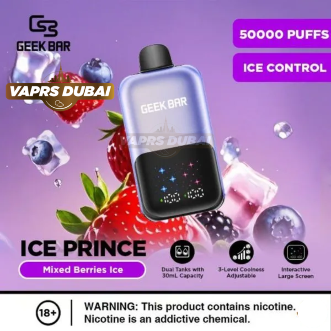 Buy Geek Bar Ice Prince 50000 Puffs Disposable Vape in UAE | Dubai Delivery